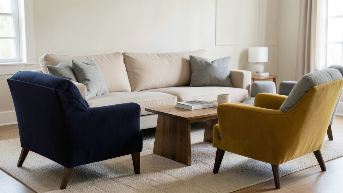 Jaki kolor fotela do beżowej kanapy