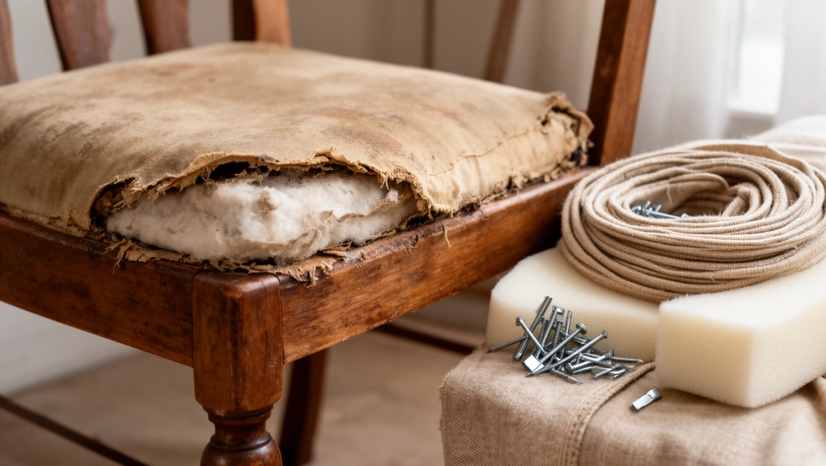 Obicie siedziska krzesła