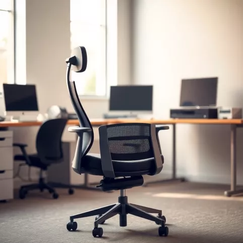 Fotel do pracy przy komputerze kręgosłup