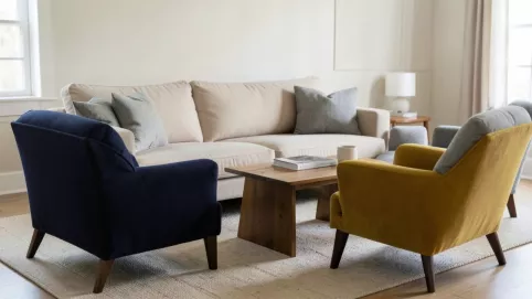 Jaki kolor fotela do beżowej kanapy