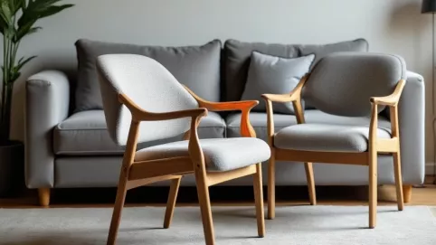 Jakie krzesła do szarej kanapy