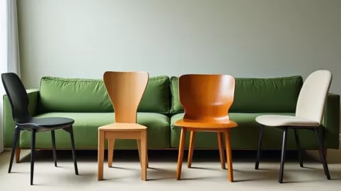 Jakie krzesła do zielonej kanapy