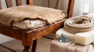 Obicie siedziska krzesła